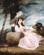 Portrait of Miss Anna Ward with Her Dog Sir Joshua Reynolds